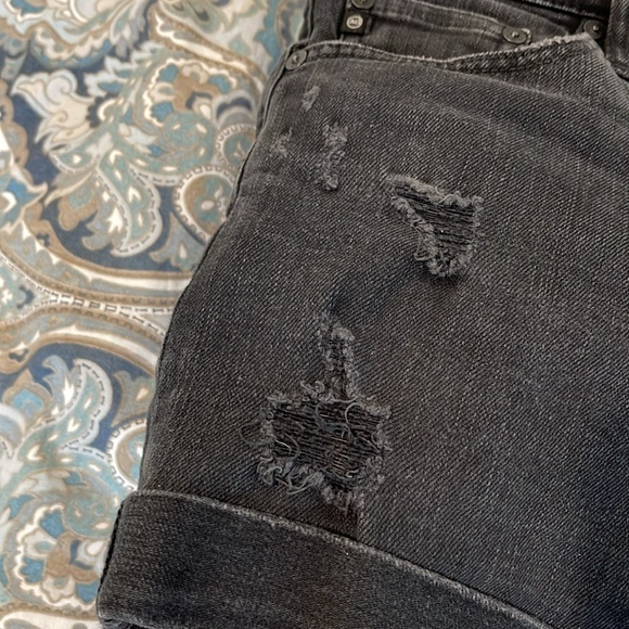 AG The Hailey Boy Black Jean Shorts - Picture 2 of 4